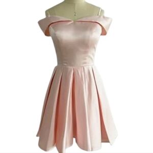 NWT Pink Off The Shoulder Party Prom Sweet 16 Quinceanera Event Dress